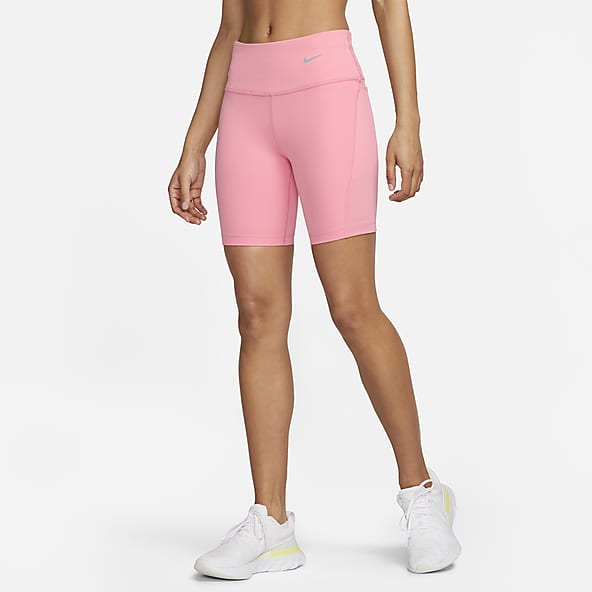 Pink Biker Short Length Unlined Tights Leggings. Nike